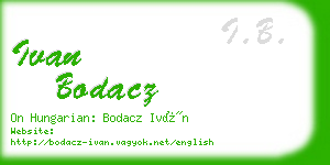 ivan bodacz business card